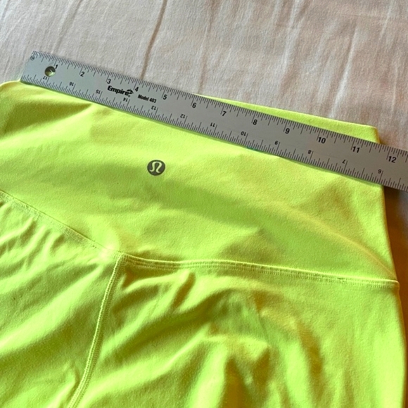 Lululemon Neon Yellow Leggings Wunder Under High-Rise Tight - Picture 5 of 7